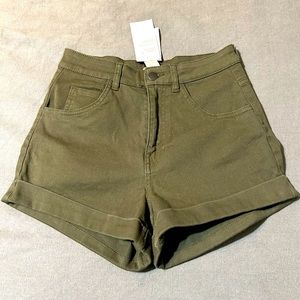 H&M shorts. Size 6, green. New with tags.